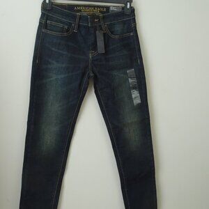 NWT - Men's American Eagle Extreme Flex Dark Wash Denim Skinny Jeans - 28/30